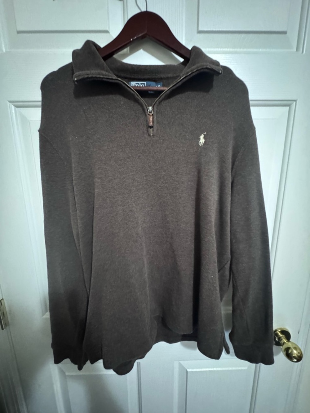 Polo by Ralph Lauren Brown Quarter-Zip Shirt Jacket